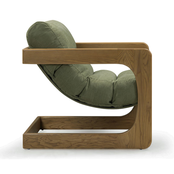 Palma Upcycled Performance Fabric Accent Chair - Green