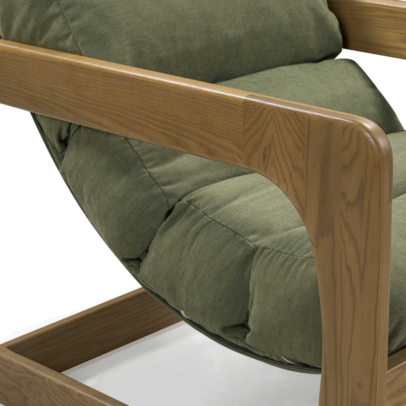 Palma Upcycled Performance Fabric Accent Chair - Green