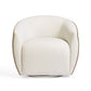 Jordan Contrast Piping Performance Velvet Swivel Accent Chair - Chocolate Brown/Cream