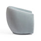 Jordan Contrast Piping Performance Velvet Swivel Accent Chair - Baby Blue/Cream