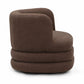 Astor Heavy Performance Boucle Swivel Hotel Lounge Chair - Brown