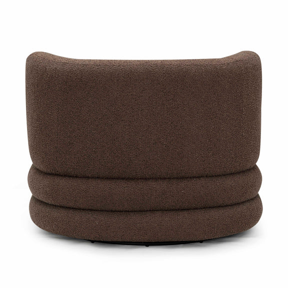 Astor Heavy Performance Boucle Swivel Hotel Lounge Chair - Brown