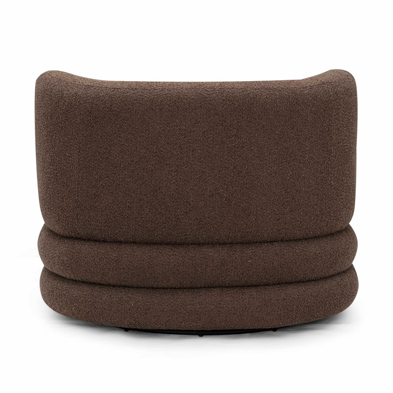 Astor Heavy Performance Boucle Swivel Hotel Lounge Chair - Brown