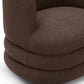 Astor Heavy Performance Boucle Swivel Hotel Lounge Chair - Brown
