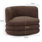 Astor Heavy Performance Boucle Swivel Hotel Lounge Chair - Brown