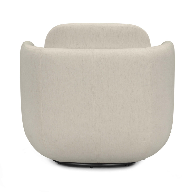 Wolfie Performance Chenille Swivel Accent Chair - Cream