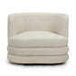 Astor Performance Faux Mohair Swivel Hotel Lounge Chair - Cream