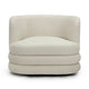 Astor Performance Faux Mohair Swivel Hotel Lounge Chair - Cream