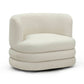 Astor Performance Faux Mohair Swivel Hotel Lounge Chair - Cream
