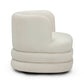 Astor Performance Faux Mohair Swivel Hotel Lounge Chair - Cream
