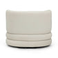 Astor Performance Faux Mohair Swivel Hotel Lounge Chair - Cream