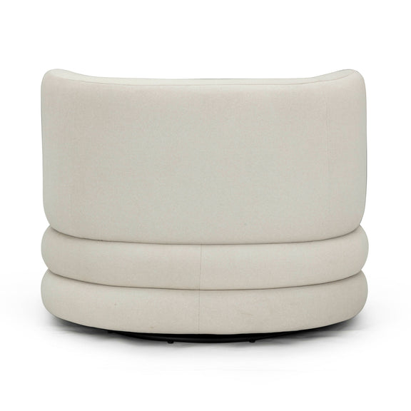 Astor Performance Faux Mohair Swivel Hotel Lounge Chair - Cream