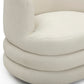 Astor Performance Faux Mohair Swivel Hotel Lounge Chair - Cream