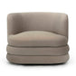 Astor Performance Faux Mohair Swivel Hotel Lounge Chair - Taupe