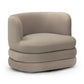 Astor Performance Faux Mohair Swivel Hotel Lounge Chair - Taupe