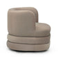 Astor Performance Faux Mohair Swivel Hotel Lounge Chair - Taupe