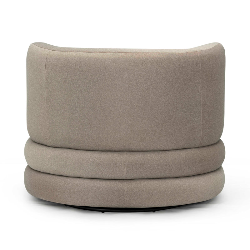 Astor Performance Faux Mohair Swivel Hotel Lounge Chair - Taupe