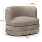 Astor Performance Faux Mohair Swivel Hotel Lounge Chair - Taupe