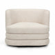 Astor Heavy Performance Boucle Swivel Hotel Lounge Chair - Cream