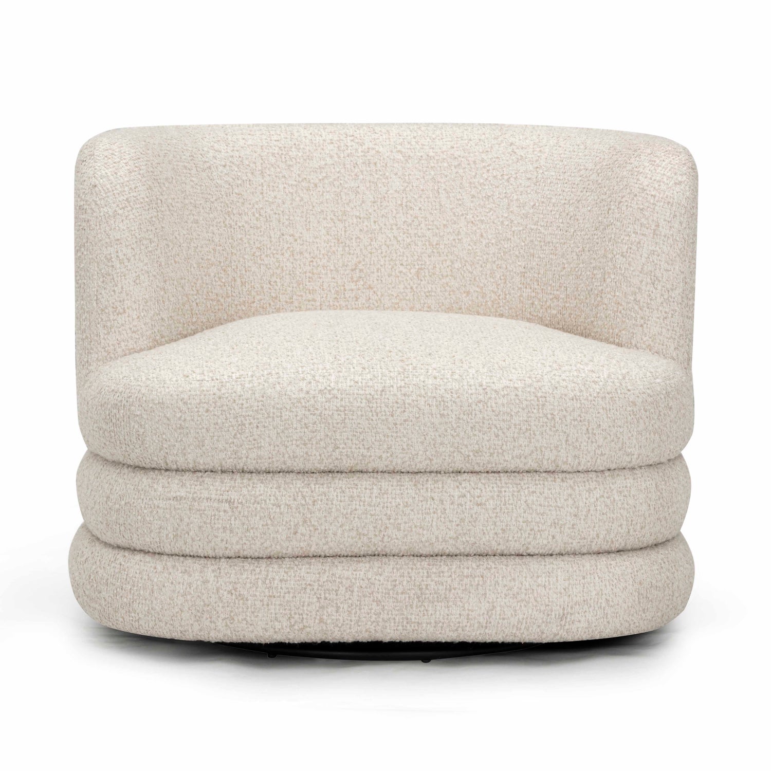 Astor Heavy Performance Boucle Swivel Hotel Lounge Chair - Cream