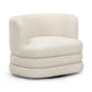 Astor Heavy Performance Boucle Swivel Hotel Lounge Chair - Cream