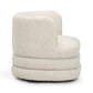 Astor Heavy Performance Boucle Swivel Hotel Lounge Chair - Cream