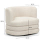 Astor Heavy Performance Boucle Swivel Hotel Lounge Chair - Cream