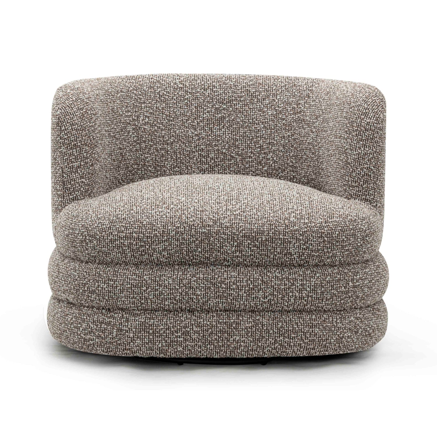Astor Heavy Performance Boucle Swivel Hotel Lounge Chair - Heathered Grey