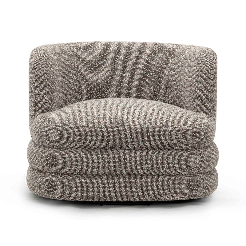 Astor Heavy Performance Boucle Swivel Hotel Lounge Chair - Heathered Grey