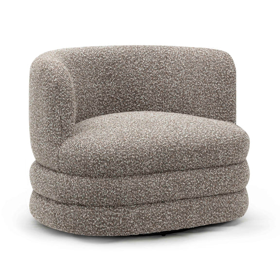 Astor Heavy Performance Boucle Swivel Hotel Lounge Chair - Heathered Grey