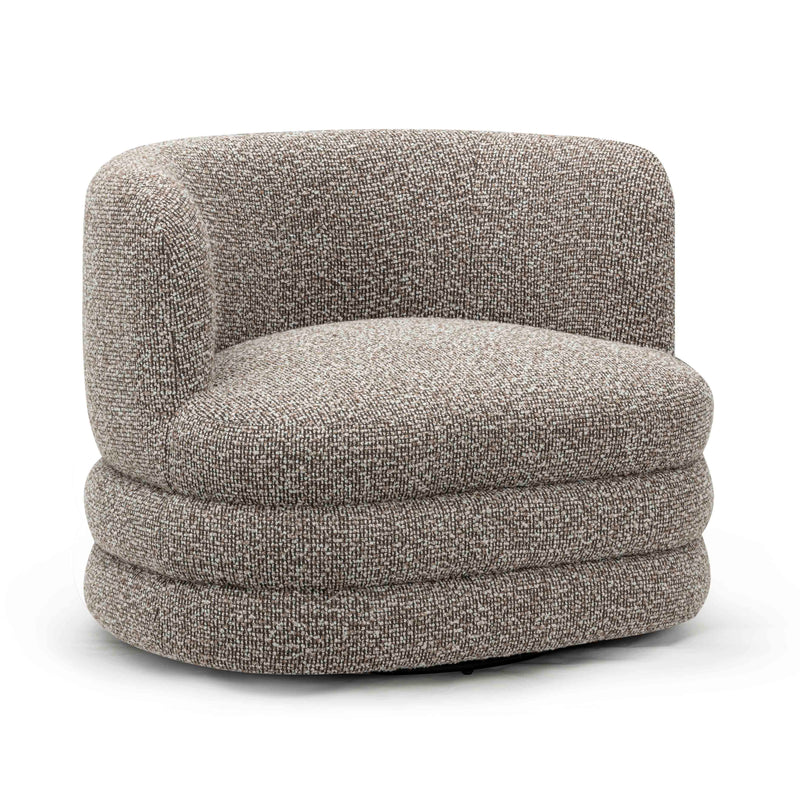 Astor Heavy Performance Boucle Swivel Hotel Lounge Chair - Heathered Grey