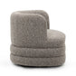 Astor Heavy Performance Boucle Swivel Hotel Lounge Chair - Heathered Grey