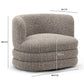 Astor Heavy Performance Boucle Swivel Hotel Lounge Chair - Heathered Grey