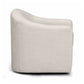 Thao Contract-Grade Basketweave Fabric Swivel Accent Chair - Cream
