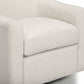 Thao Contract-Grade Basketweave Fabric Swivel Accent Chair - Cream