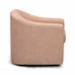 Thao Contract-Grade Basketweave Fabric Swivel Accent Chair - Blush