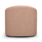 Thao Contract-Grade Basketweave Fabric Swivel Accent Chair - Blush