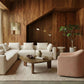 Thao Contract-Grade Basketweave Fabric Swivel Accent Chair - Blush