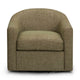 Thao Contract-Grade Basketweave Fabric Swivel Accent Chair - Green