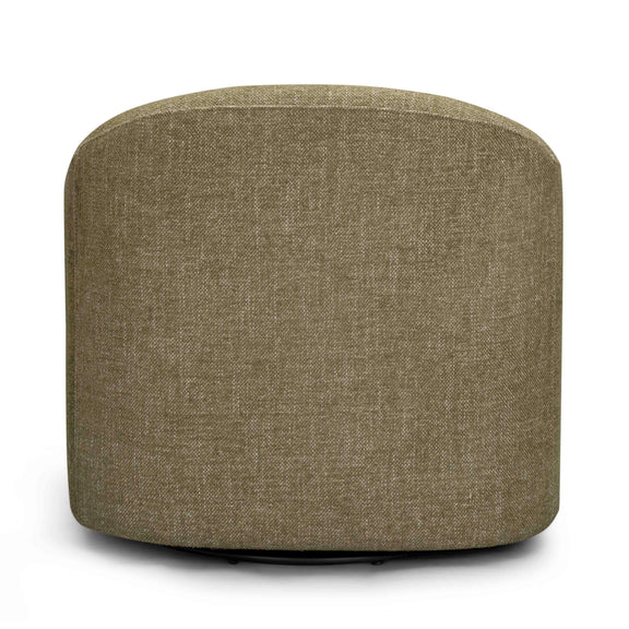 Thao Contract-Grade Basketweave Fabric Swivel Accent Chair - Green