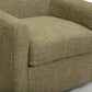 Thao Contract-Grade Basketweave Fabric Swivel Accent Chair - Green