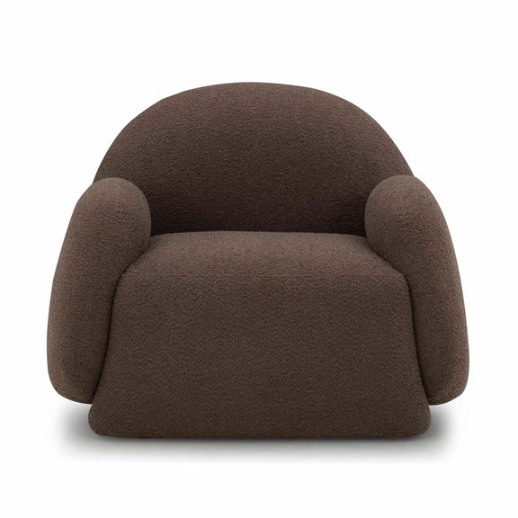 Marius Contract-Grade Boucle Accent Chair - Brown