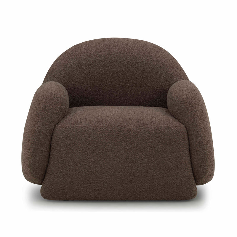 Marius Contract-Grade Boucle Accent Chair - Brown