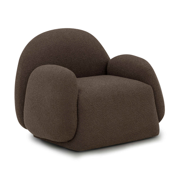 Marius Contract-Grade Boucle Accent Chair - Brown
