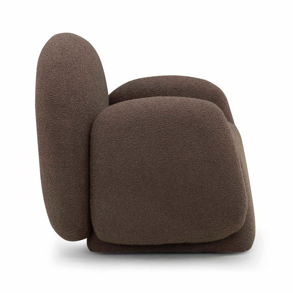 Marius Contract-Grade Boucle Accent Chair - Brown