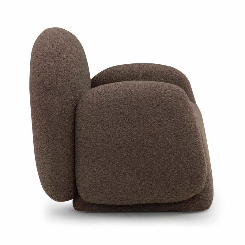 Marius Contract-Grade Boucle Accent Chair - Brown
