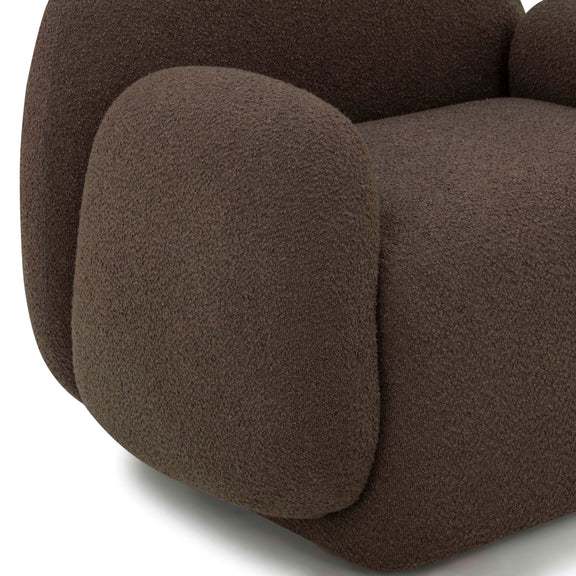 Marius Contract-Grade Boucle Accent Chair - Brown