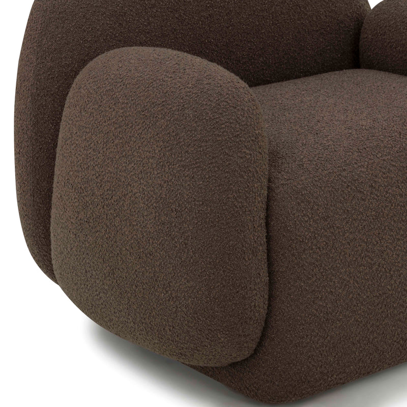 Marius Contract-Grade Boucle Accent Chair - Brown