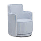 Passe Striped Linen Swivel Accent Chair - Blue Stripes