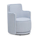 Passe Striped Linen Swivel Accent Chair - Blue Stripes